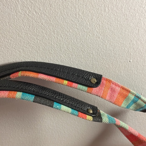 Striped Roxy Purse Metallic Colourful Stripes. GUC - Picture 3 of 6